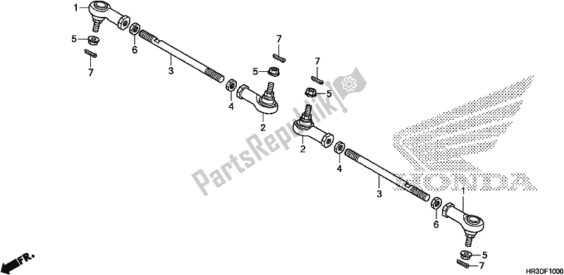 All parts for the Tie Rod of the Honda TRX 420 FA2 2020