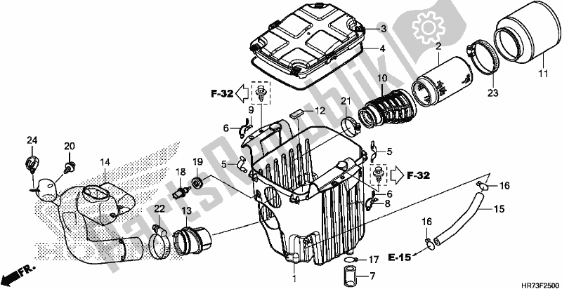 Tutte le parti per il Filtro Dell'aria del Honda TRX 420 FA6 2017