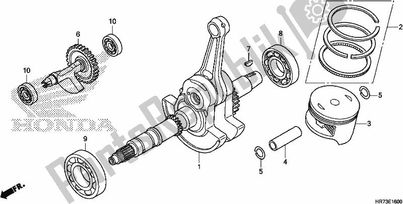 Tutte le parti per il Albero Motore / Pistone del Honda TRX 420 FA6 2017