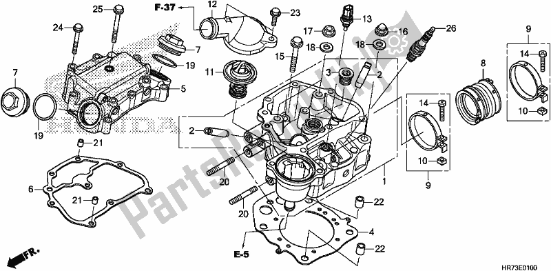 Toutes les pièces pour le Culasse du Honda TRX 420 FA6 2017