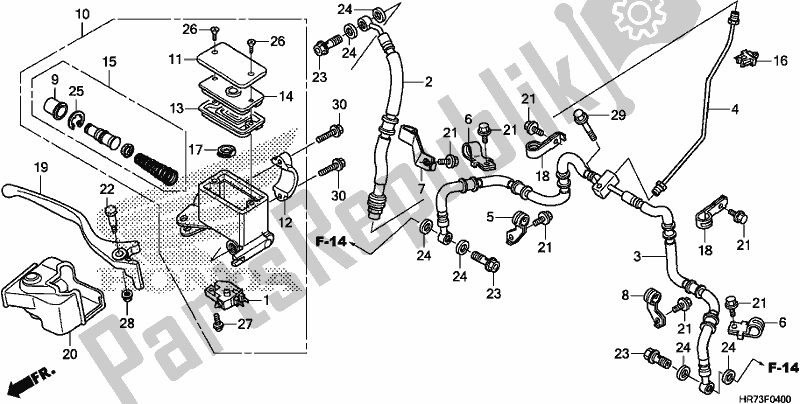 Wszystkie części do Fr. G?ówny Cylinder Hamulca Honda TRX 420 FA6 2017