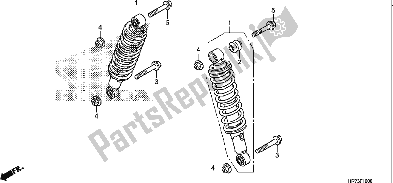 All parts for the Front Cushion of the Honda TRX 420 FA6 2017