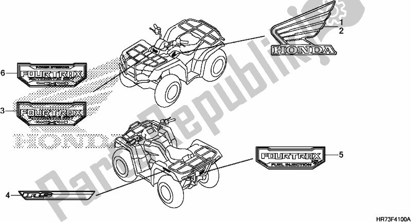 All parts for the Mark of the Honda TRX 420 FA6 2017