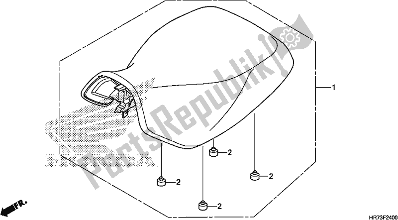 All parts for the Seat of the Honda TRX 420 FA6 2017