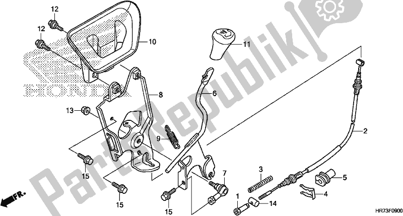 All parts for the Select Lever of the Honda TRX 420 FA6 2017