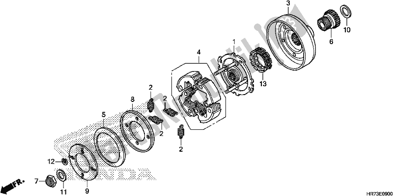 Tutte le parti per il Frizione Di Partenza del Honda TRX 420 FA6 2017