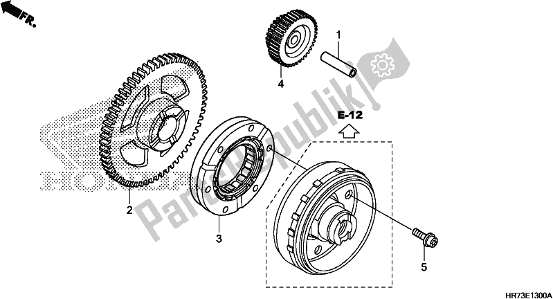 All parts for the Starting Gear of the Honda TRX 420 FA6 2017