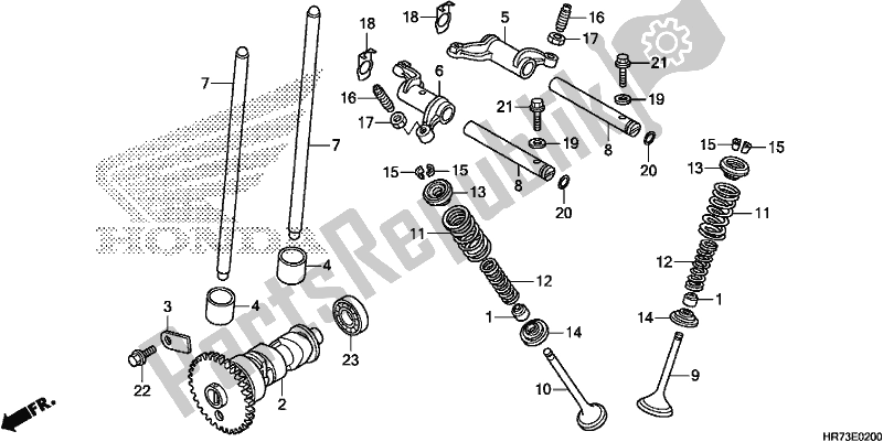 All parts for the Camshaft/valve of the Honda TRX 420 FA6 2018