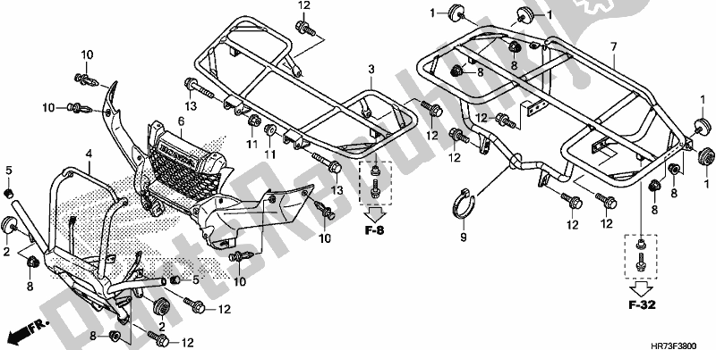 Wszystkie części do No? Nik Honda TRX 420 FA6 2018