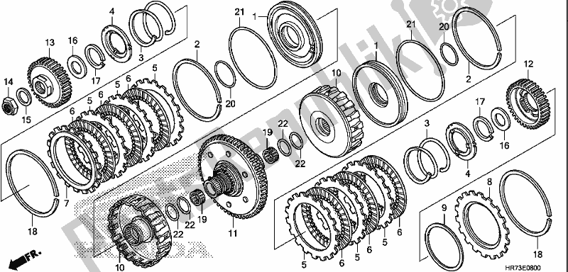 All parts for the Clutch of the Honda TRX 420 FA6 2018