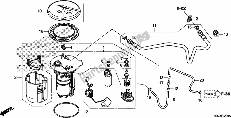 Tutte le parti per il Pompa Di Benzina del Honda TRX 420 FA6 2018