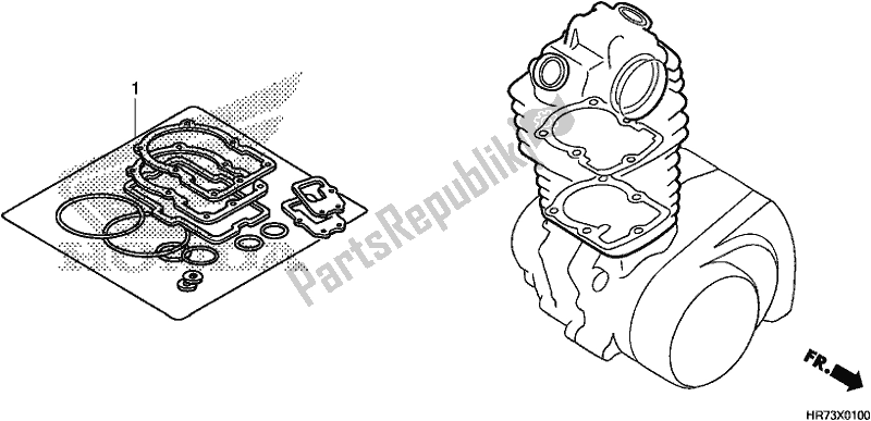 Toutes les pièces pour le Kit De Joint A du Honda TRX 420 FA6 2018