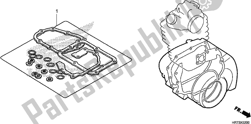 Alle onderdelen voor de Pakkingset B van de Honda TRX 420 FA6 2018