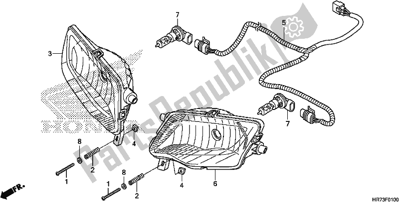 Toutes les pièces pour le Phare du Honda TRX 420 FA6 2018