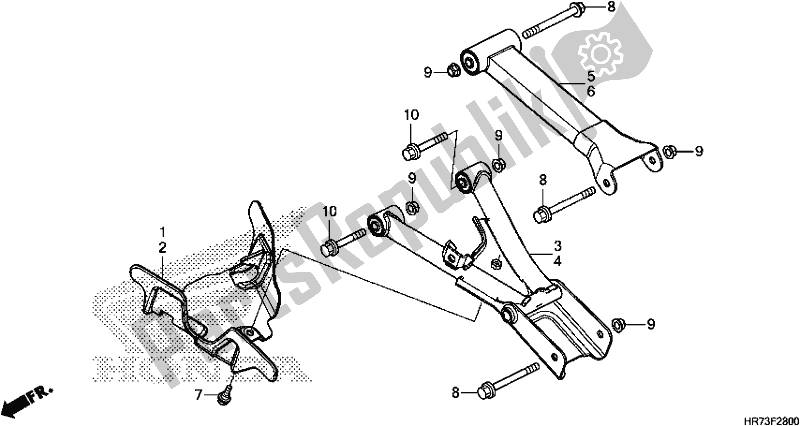 Todas las partes para Brazo Trasero de Honda TRX 420 FA6 2018