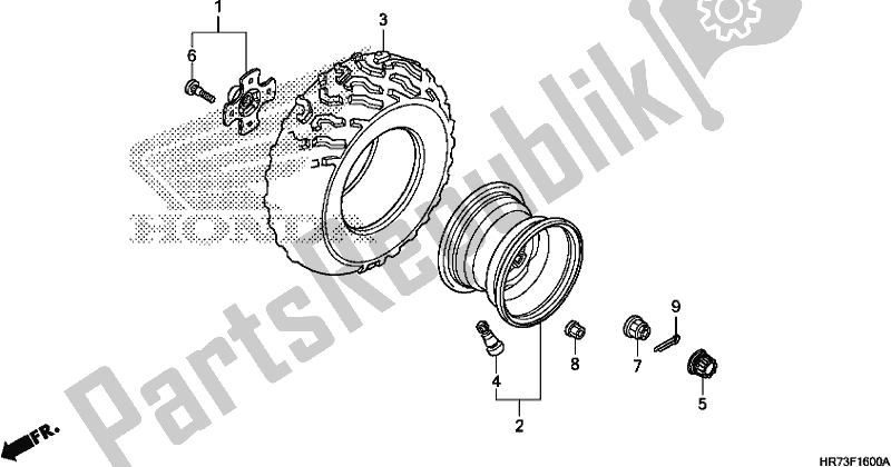 Toutes les pièces pour le Roue Arrière du Honda TRX 420 FA6 2018