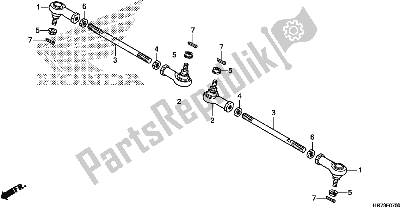 All parts for the Tie Rod of the Honda TRX 420 FA6 2018