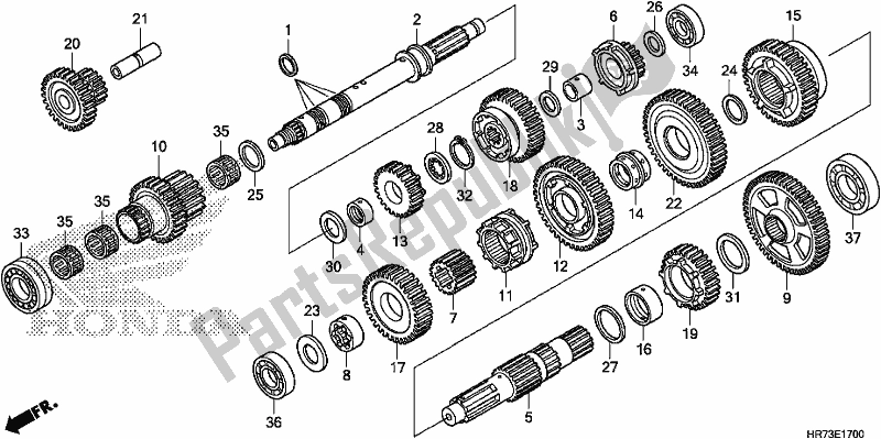 Wszystkie części do Przenoszenie Honda TRX 420 FA6 2018