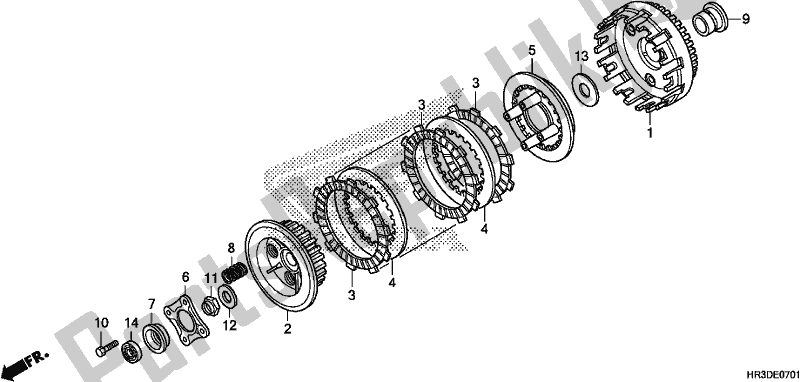 All parts for the Clutch of the Honda TRX 420 FE1 2020