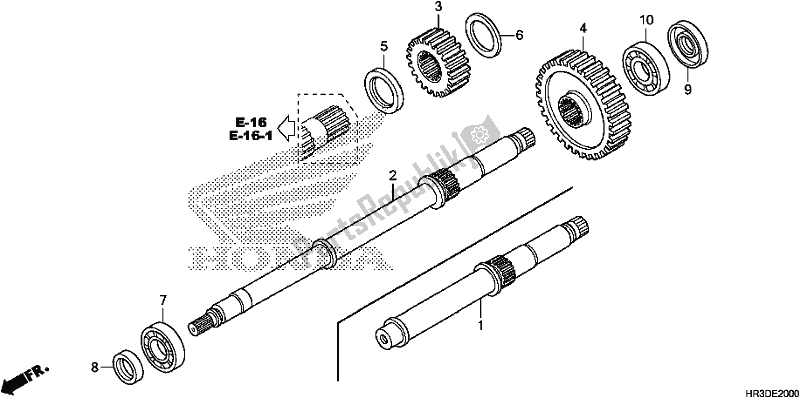 Todas as partes de Eixo Final do Honda TRX 420 FE1 2020