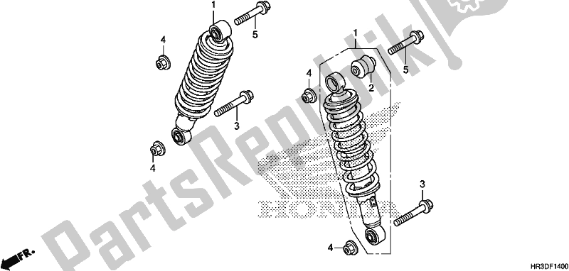 All parts for the Front Cushion of the Honda TRX 420 FE1 2020