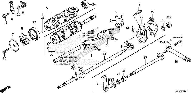 Todas las partes para Horquilla De Cambio De Marchas de Honda TRX 420 FE1 2020