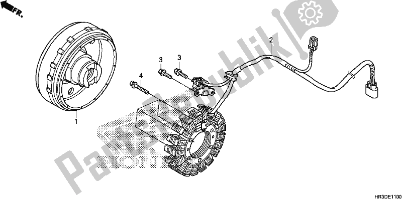 Alle onderdelen voor de Generator van de Honda TRX 420 FE1 2020