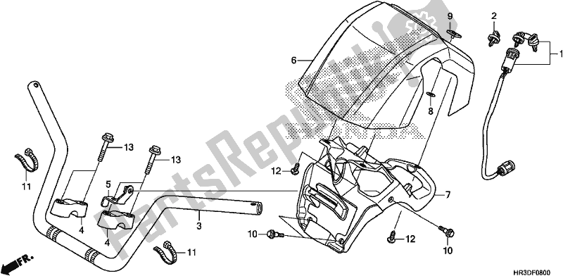 Todas las partes para Manejar Tubo de Honda TRX 420 FE1 2020