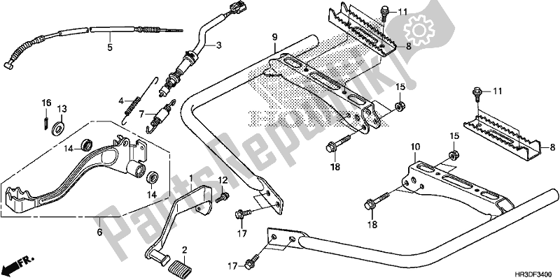 Todas las partes para Pedal/step de Honda TRX 420 FE1 2020