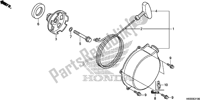 Todas las partes para Arrancador De Retroceso de Honda TRX 420 FE1 2020