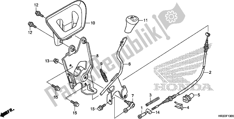 Alle onderdelen voor de Selecteer Hendel van de Honda TRX 420 FE1 2020