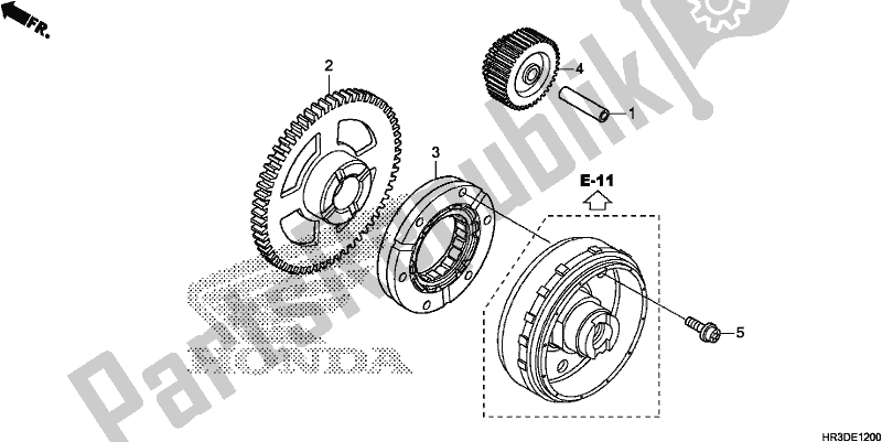 All parts for the Starting Gear of the Honda TRX 420 FE1 2020