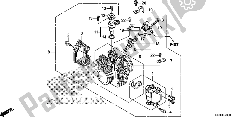 Todas las partes para Cuerpo Del Acelerador de Honda TRX 420 FE1 2020