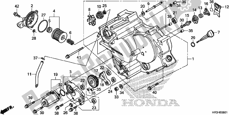 Wszystkie części do Przednia Pokrywa Skrzyni Korbowej Honda TRX 420 FM1 2017