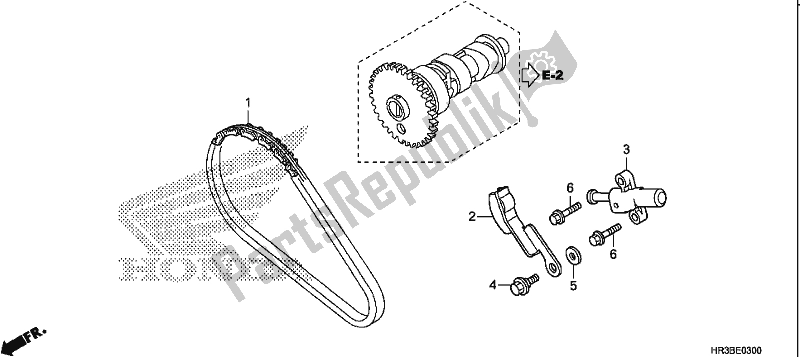 All parts for the Cam Chain/tensioner of the Honda TRX 420 FM1 2018