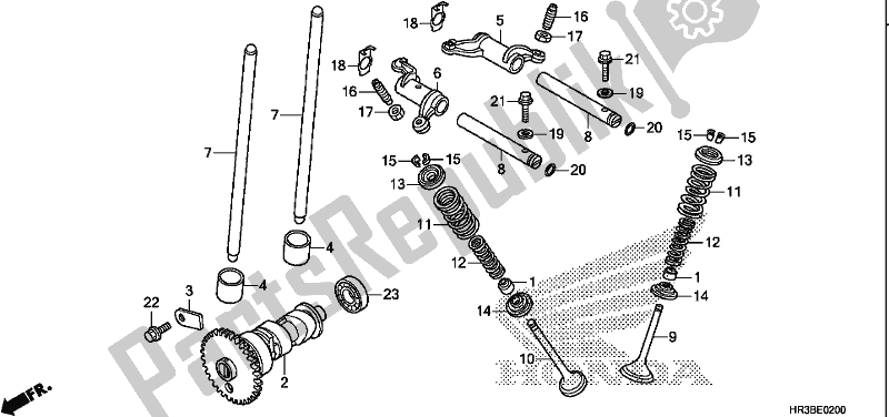 Toutes les pièces pour le Arbre à Cames / Soupape du Honda TRX 420 FM1 2018