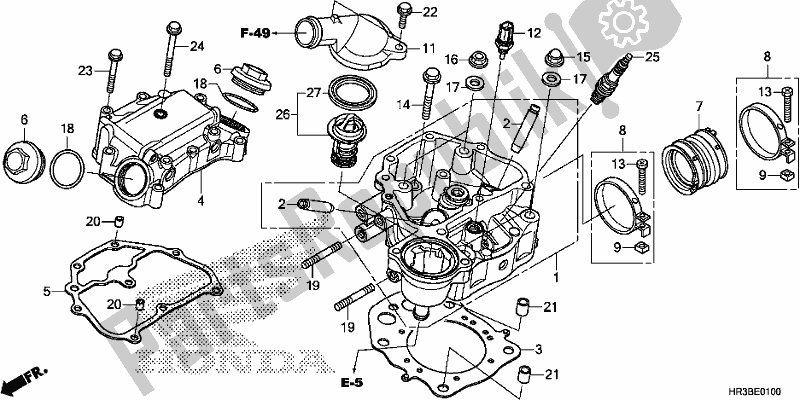 Toutes les pièces pour le Culasse du Honda TRX 420 FM1 2018