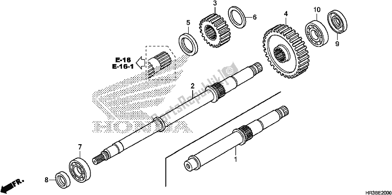 All parts for the Final Shaft of the Honda TRX 420 FM1 2018