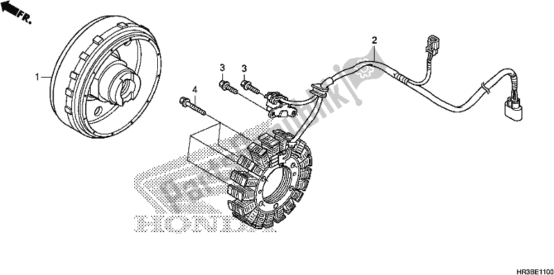 All parts for the Generator of the Honda TRX 420 FM1 2018