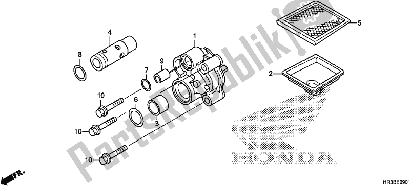 Toutes les pièces pour le La Pompe à Huile du Honda TRX 420 FM1 2018