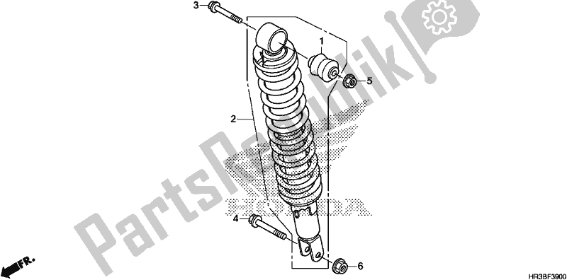 Toutes les pièces pour le Coussin Arrière du Honda TRX 420 FM1 2018