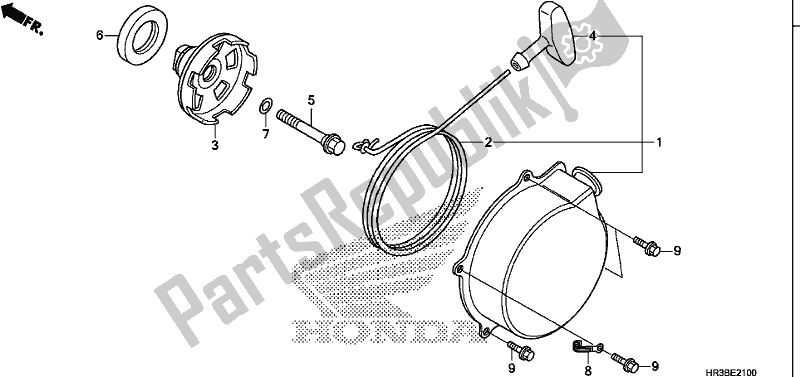 All parts for the Recoil Starter of the Honda TRX 420 FM1 2018