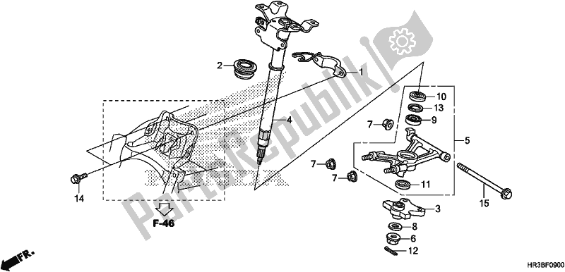 Toutes les pièces pour le Arbre De Direction du Honda TRX 420 FM1 2018