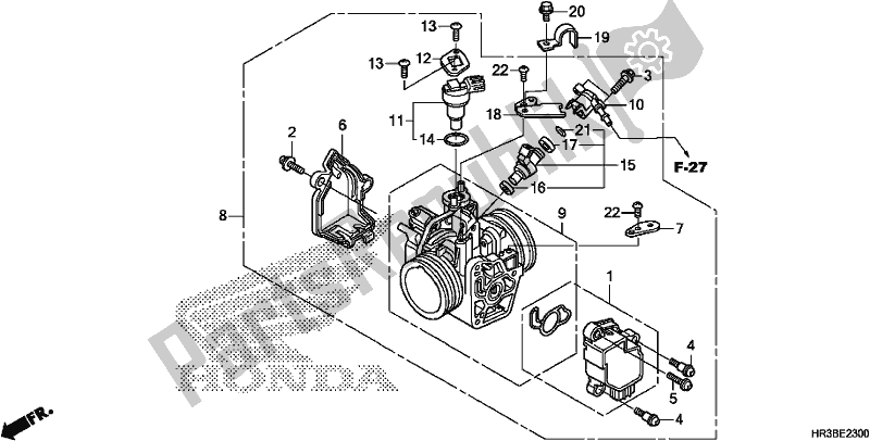 Todas as partes de Corpo Do Acelerador do Honda TRX 420 FM1 2018