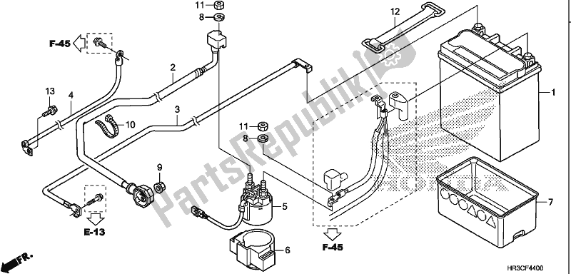 Wszystkie części do Bateria Honda TRX 420 FM1 2019