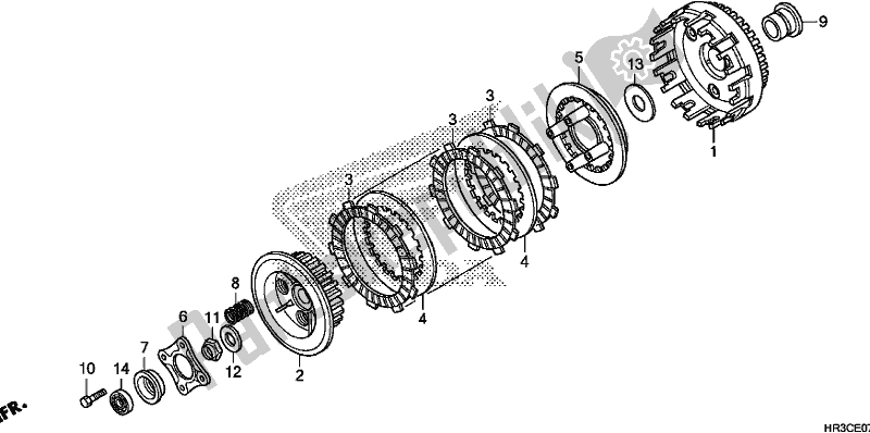 All parts for the Clutch of the Honda TRX 420 FM1 2019