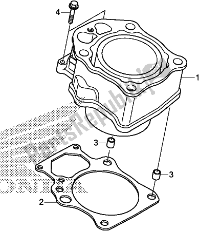 All parts for the Cylinder of the Honda TRX 420 FM1 2019