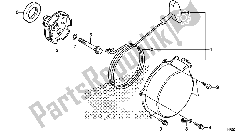 Toutes les pièces pour le Démarreur à Rappel du Honda TRX 420 FM1 2019