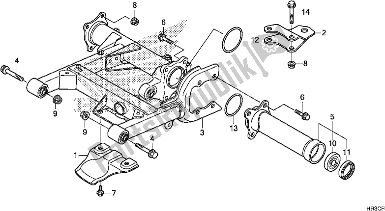 Toutes les pièces pour le Bras Oscillant du Honda TRX 420 FM1 2019