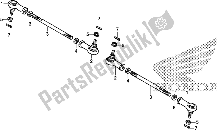 Alle onderdelen voor de Trekstang van de Honda TRX 420 FM1 2019